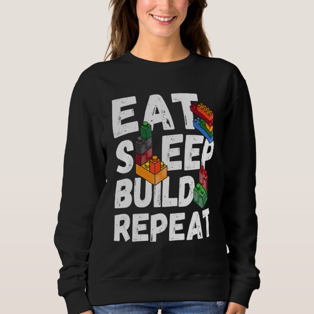 Camiseta Coma Sono Construa Repetir Blocos de Construção Br (Frente)