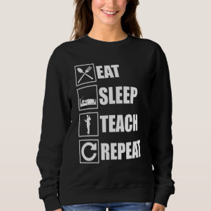 Camiseta Coma Sono Ensinar Professora Repetitiva Ensinando 