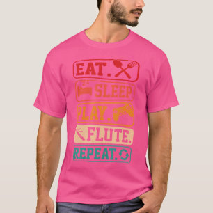 Camiseta Coma Sono Jogue Flute Repete Flute Jogadores Engra