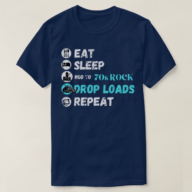 Camiseta Coma Sono Ouvindo 70s Cargas de Quebra do Rock Rep (Frente do Design)