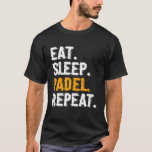 Camiseta Coma Sono Padel Repete o Funny Padel Tênis present<br><div class="desc">comer dormir padre repetir presente engraçado de tênis</div>