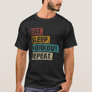 Camiseta Coma Sono Repetidamente Vintage Bodybuilder Gym