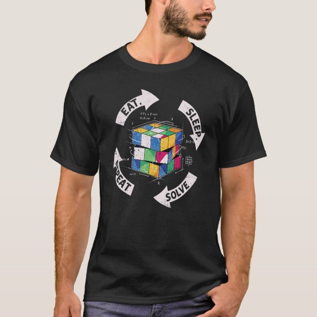 Camiseta Coma Sono Resolva Repetir A Velocidade Da Matemáti (Frente)