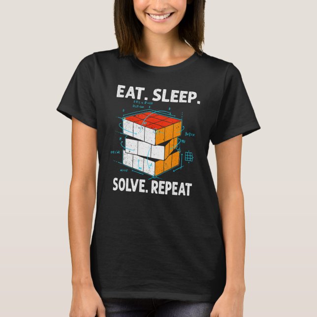 Camiseta Coma Sono Resolva Repetir A Velocidade Da Matemáti (Frente)