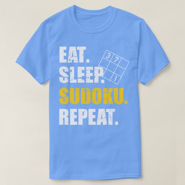 Camiseta Coma sono sudoku repetir (Frente do Design)