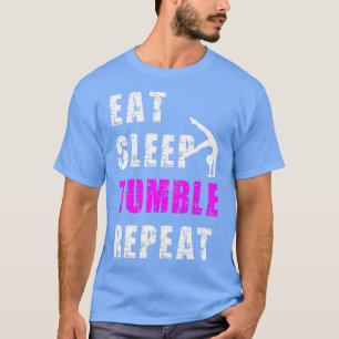 Camiseta Coma Sono Tumble Repete Gymnast Engraçado