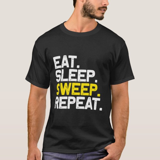 Camiseta Coma Sono Varrer Repetir Novamente Doente (Frente)