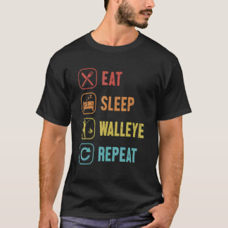 Camiseta Coma Sonolência Walleye Repetir Zander Gancho Isca