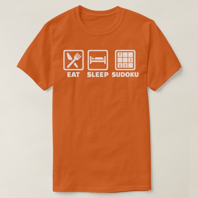Camiseta Coma sudoku para dormir (Frente do Design)