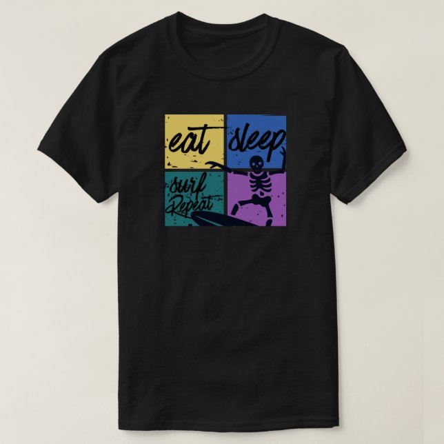 Camiseta Coma surf repita (Frente do Design)