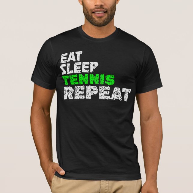 CAMISETA COMA TENIS DORME REPITA (Frente)