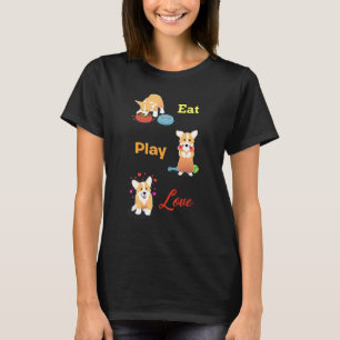 Camiseta Coma Tocar Corgi de Amor
