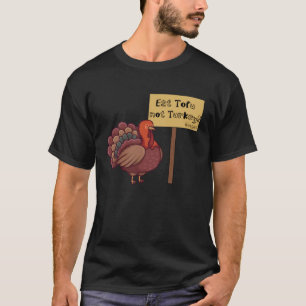Camiseta Coma TOFU não Peru  Dia de Ação de Graças Vegano