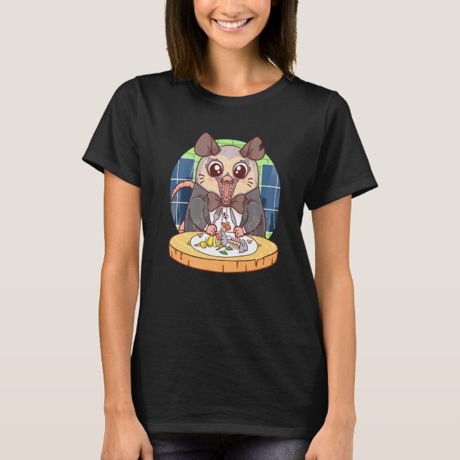 Camiseta Coma Trash Possum Shirt Live Ugly Ogambm em Restau (Frente)
