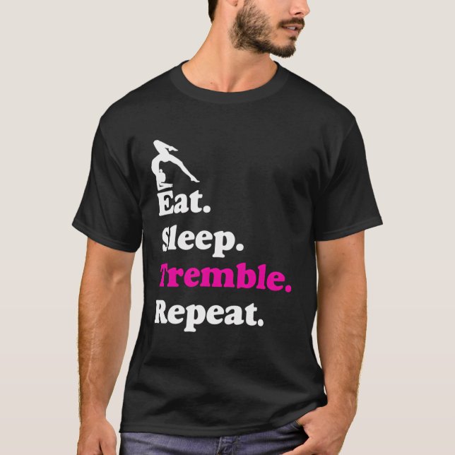 Camiseta Coma Tremor de Sono Repetir Gymnastics Acrobatics  (Frente)