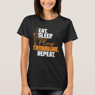 Camiseta Coma Trombone Reproduza Música Trombonista
