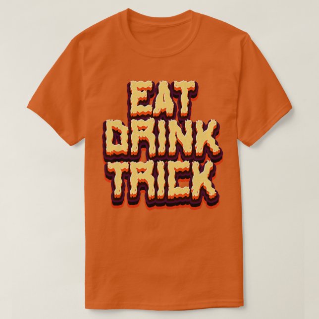 Camiseta Coma Truque De Bebida Perfumada De Halloween (Frente do Design)