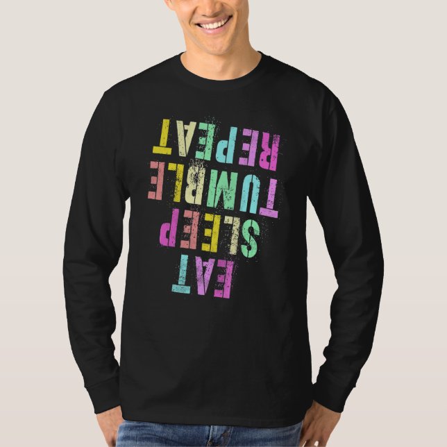 Camiseta Coma Tumble do Sono Repito Toddler Cheerhead (Frente)