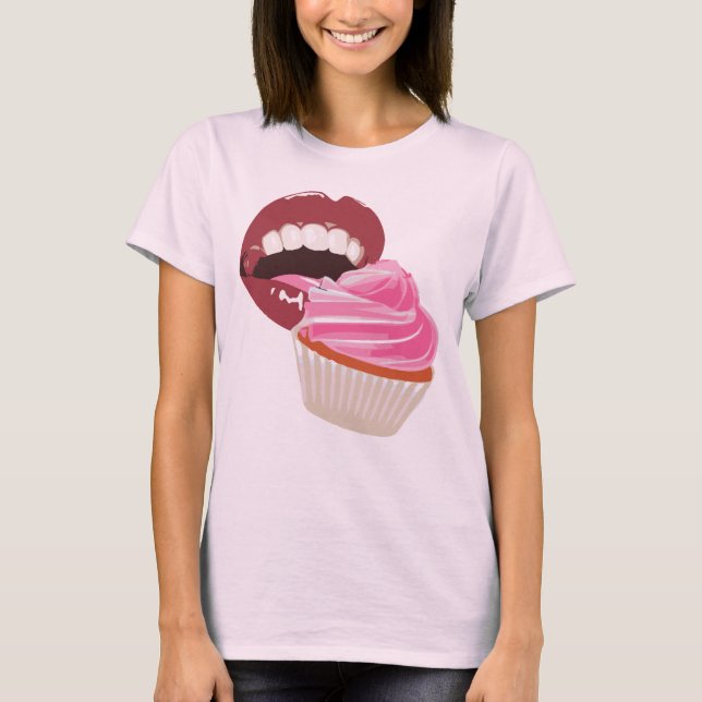 Camiseta Coma um cupcake (Frente)