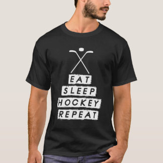 Camiseta Coma Um Garoto De Hockey Com Hóquei No Sono