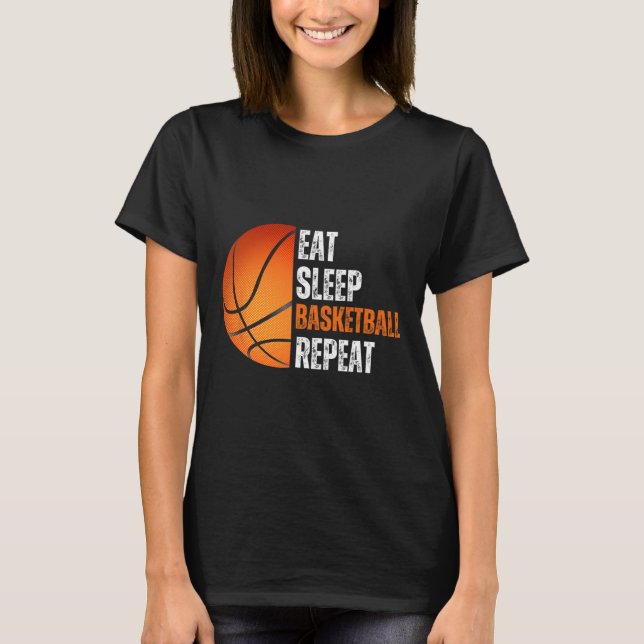 Camiseta Coma Um Sono De Basquete Repito Presente Para Fa D (Frente)
