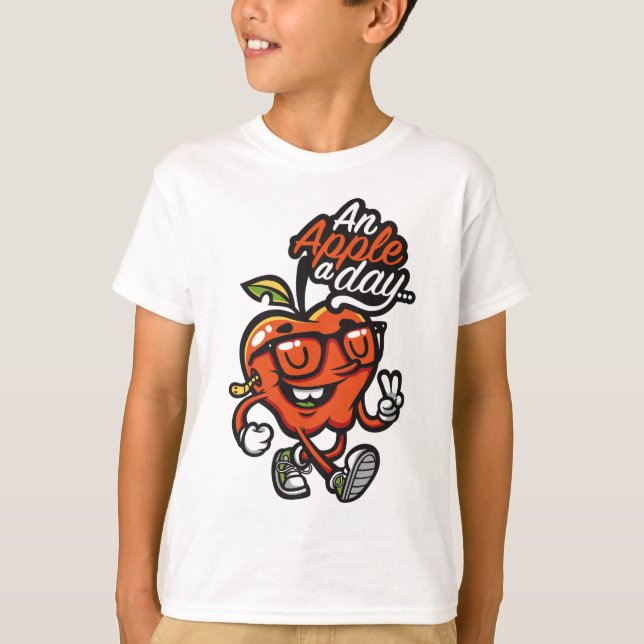 Camiseta Coma uma maçã por dia (Frente)