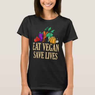 Camiseta Coma Vegano Salve Vidas Vegetarianismo Vegetariano