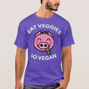 Camiseta Coma Veggies Go Vegan, Vegan, Vegetarian, Love ani