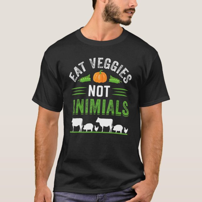 Camiseta Coma Veggies Não Animais (Frente)