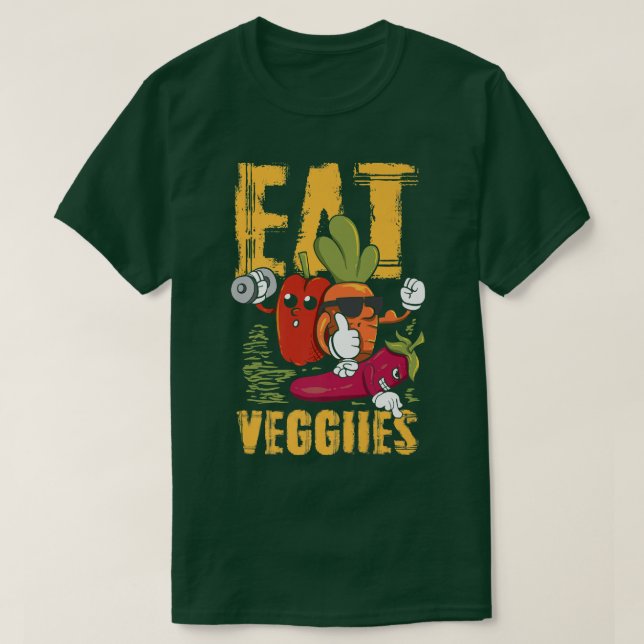 Camiseta Coma Veggies Vegans Vegans Vegetarian (Frente do Design)