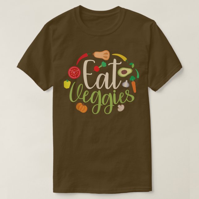 Camiseta Coma Veggies Vegans Vegans Vegetarian 472 (Frente do Design)