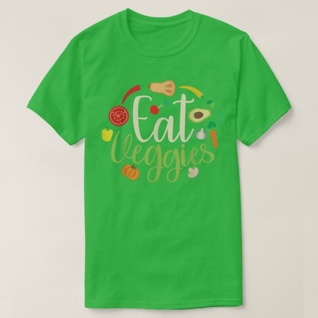 Camiseta Coma Veggies Vegans Vegans Vegetarian 473 (Frente do Design)
