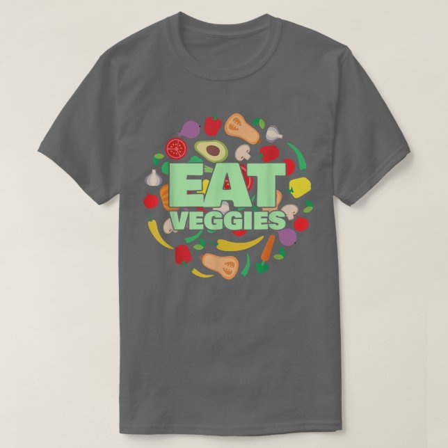 Camiseta Coma Veggies Vegans Vegans Vegetarian 475 (Frente do Design)