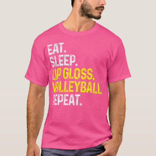 Camiseta Coma Videobio De Sono Voleibol Repete Engraçado Vo