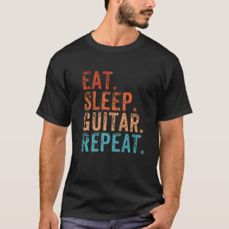 Camiseta Coma Violão Dormindo Repita Jogador De Violão Engr