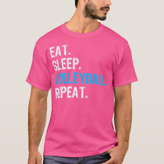 Camiseta Coma Voleibol De Sono Repete Voleibol Engraçado Pa