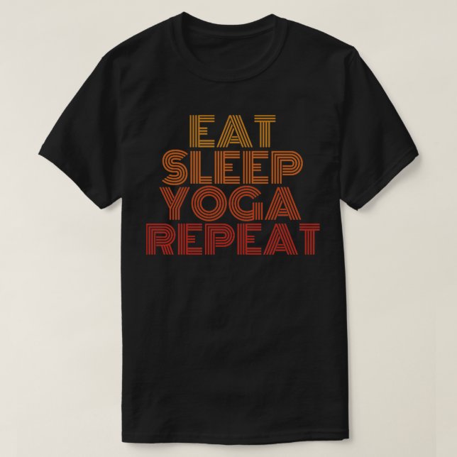 Camiseta Coma yoga do sono repito (Frente do Design)