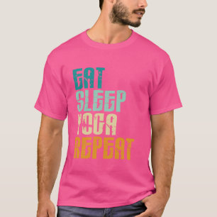 Camiseta Coma Yoga Repete Meditação de Namaste Zen Worko