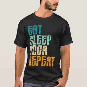 Camiseta Coma Yoga Repete Meditação de Namaste Zen Worko