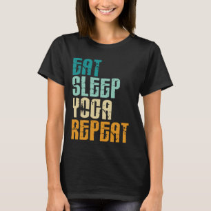 Camiseta Coma Yoga Repete Meditação de Namaste Zen Worko