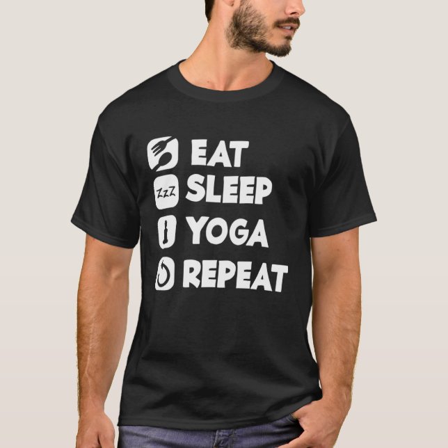 Camiseta Coma Yoga Repete O Espírito Hinduísmo Buda Yoga (Frente)