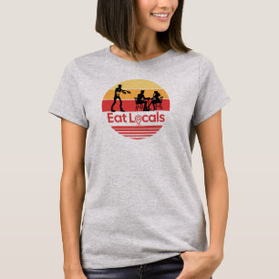 Camiseta Coma Zombie Humor nos Locais