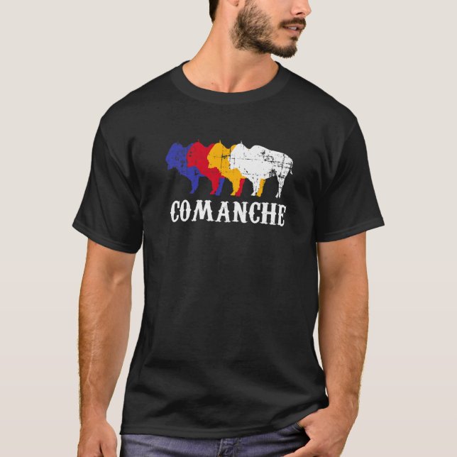 Camiseta Comanche Pessoas Native American Medicine Wh (Frente)