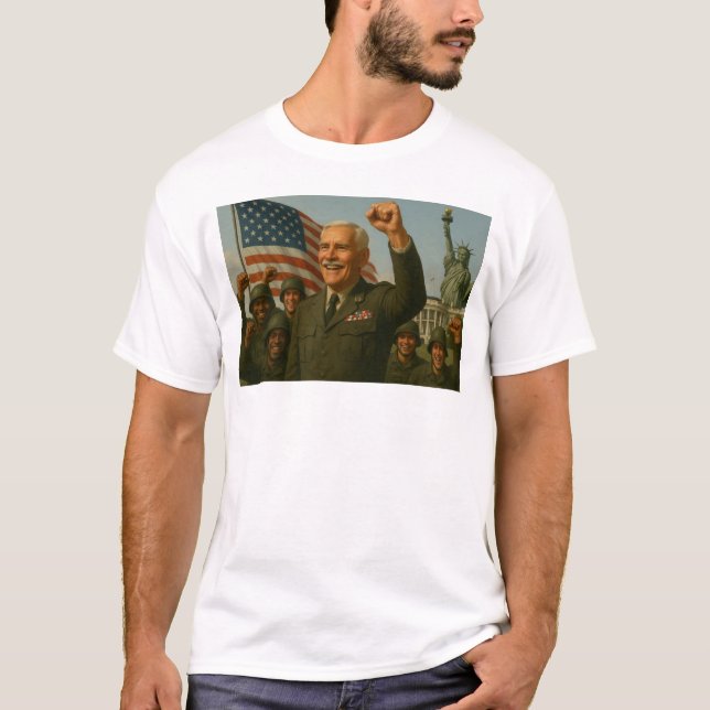 Camiseta Comandante Americano lidera com orgulho (Frente)