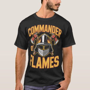Camiseta Comandante de Bombeiros das Chamas