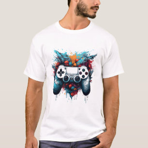 Camiseta Comandante do Console: Controlador de Jogos