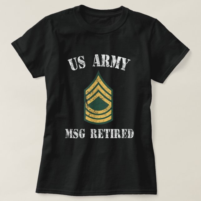 Camiseta Comandante do Exército Reformado Sargento Militar  (Frente do Design)