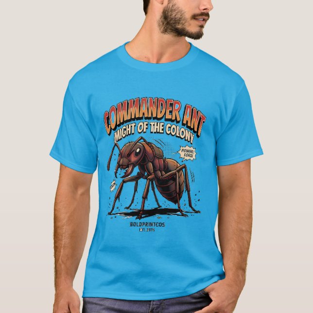 Camiseta Comandante Formiga Poder da Colônia Gráfico (Frente)