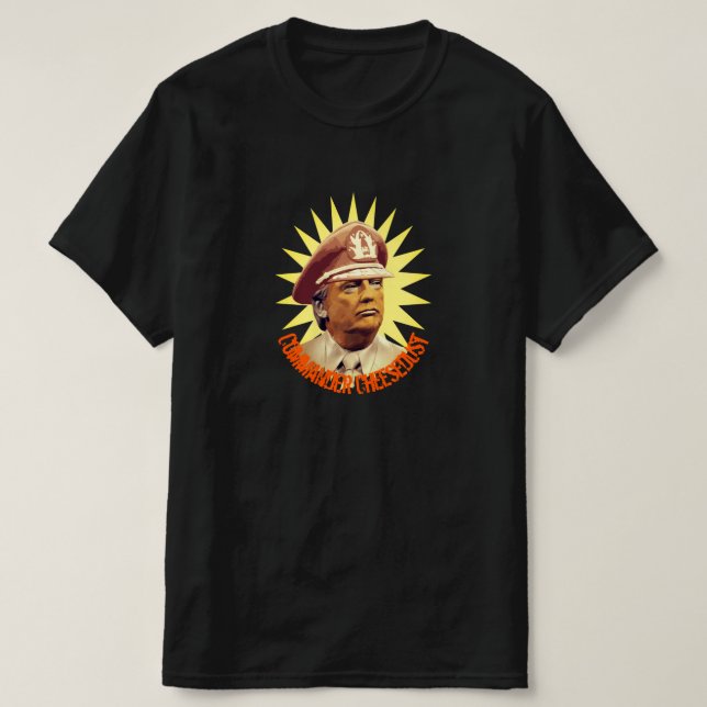 Camiseta Comandante Trump em Queijo (Frente do Design)