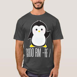 Camiseta comando sudo rm rf Funny Linux sysadmin